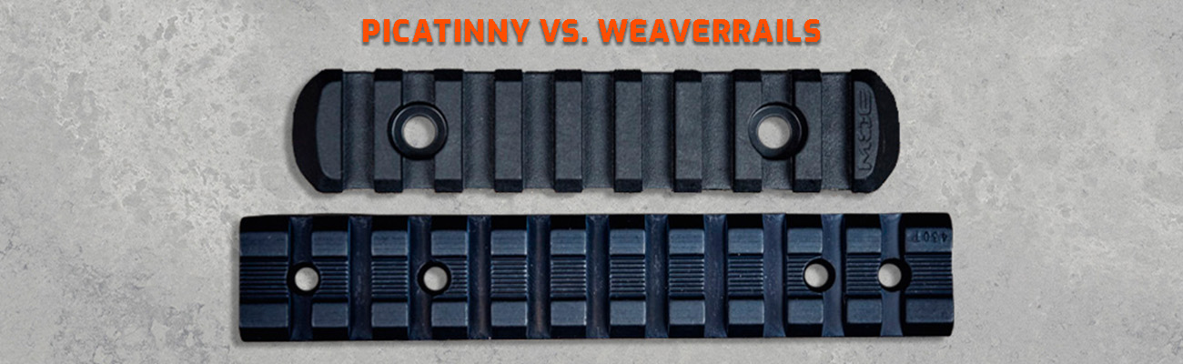 Forskellen på Weaver og Picatinny Rails