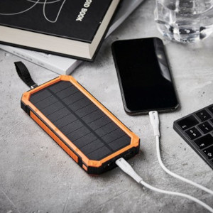 Lippa powerbank med solceller oplader mobil