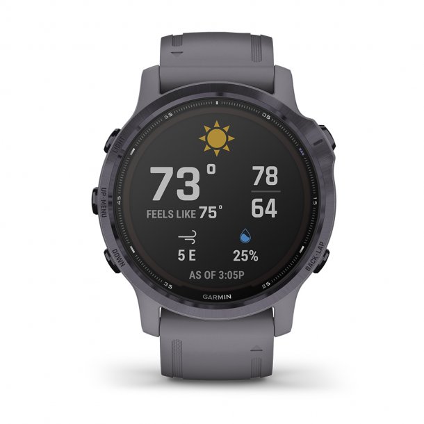 Garmin - Fenix 6S Pro Solar Multisport GPS Ur