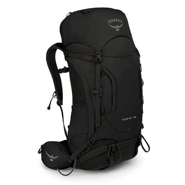 Osprey - Kestrel Herre Vandrerygsk 48L Sort Small/Medium