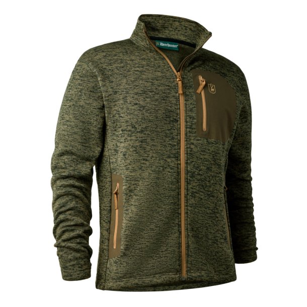 Deerhunter - Sarek Strikjakke Olive Night Melange