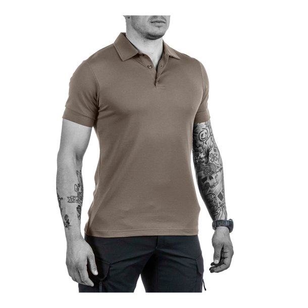 UF PRO - Urban Herren Polo Braun Grau