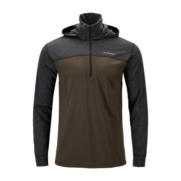 Aclima - LightWool 180 Herre Hoodie // Tarmac/Marengo