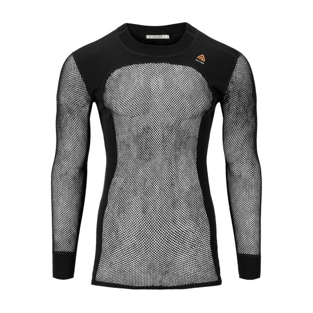 Aclima - Woolnet 120g Herre Crew Neck Uldtrje // Sort