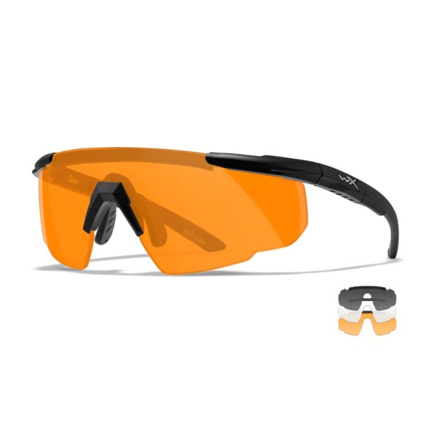Wiley X - Sabre Advanced Ballistic Goggles – 3 Gläser – Grau/Klar/Orange
