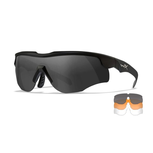 Wiley X - ROGUE Comm Skydebriller Sort - 3 Linser