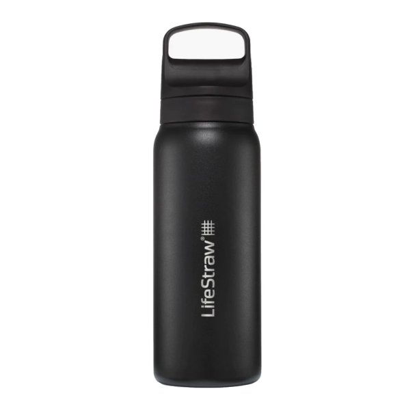 LifeStraw - Go Edelstahl 2.0 Filter-Wasserflasche 710ml Schwarz