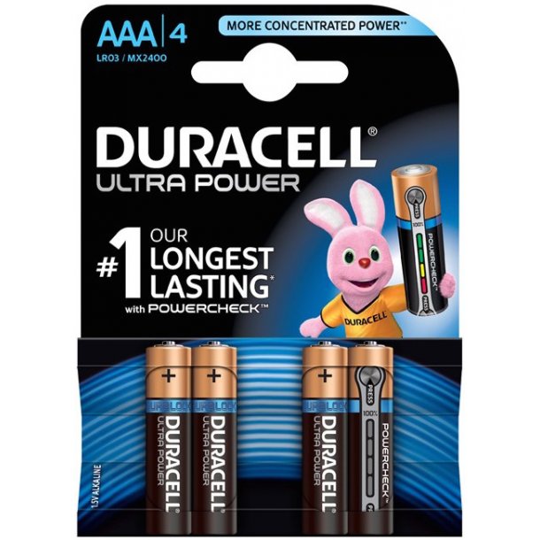 Duracell - Ultra AAA Batterier (4-pak)