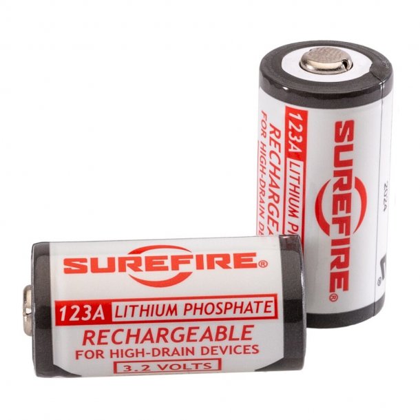 SureFire - 123A Rechargeable Lithium Iron Phosphate Batterier (2 stk)