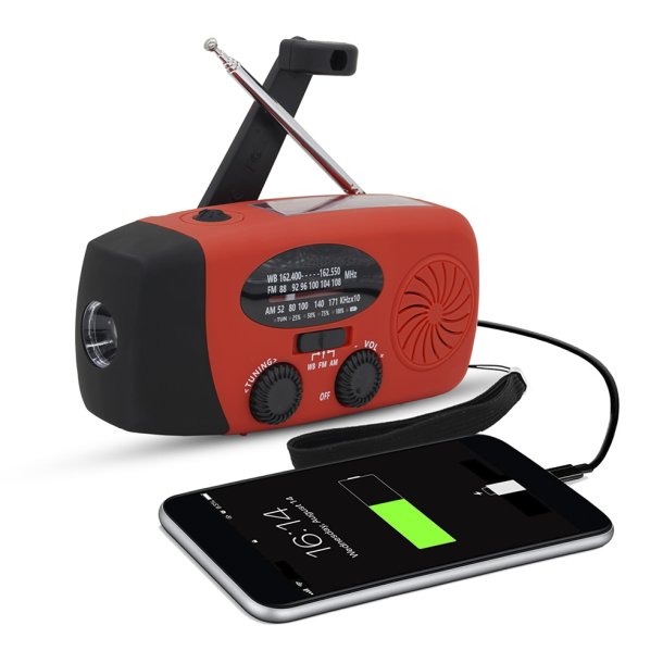 Sunny Hiker - Ndradio m. Powerbank 5.000 mAh // Rd