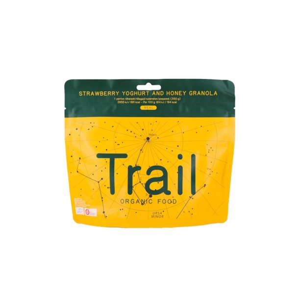 Trail - kologisk Jordbr Yoghurt & Honning Granola 681 kcal