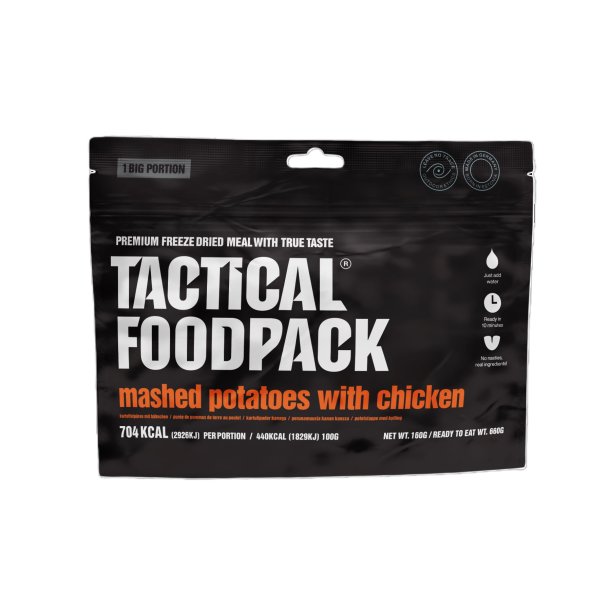 Tactical Foodpack - Kartoffelmos med Kylling - Stor Portion, 704 Kcal