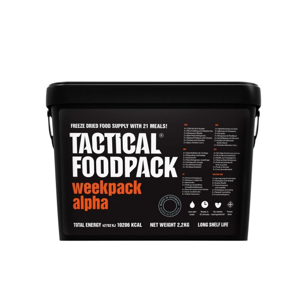 Tactical Foodpack - Wochenpack Alpha, 21 Mahlzeiten (10.206 Kcal)