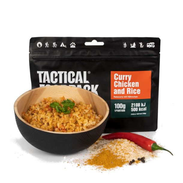 Tactical Foodpack - Kip in Curry en Rijst (500 Kcal)