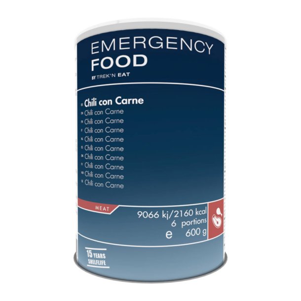 Trek'n Eat - Emergency Food Chili Con Carne, 6 Portioner, 600g (15 rs holdbarhed)