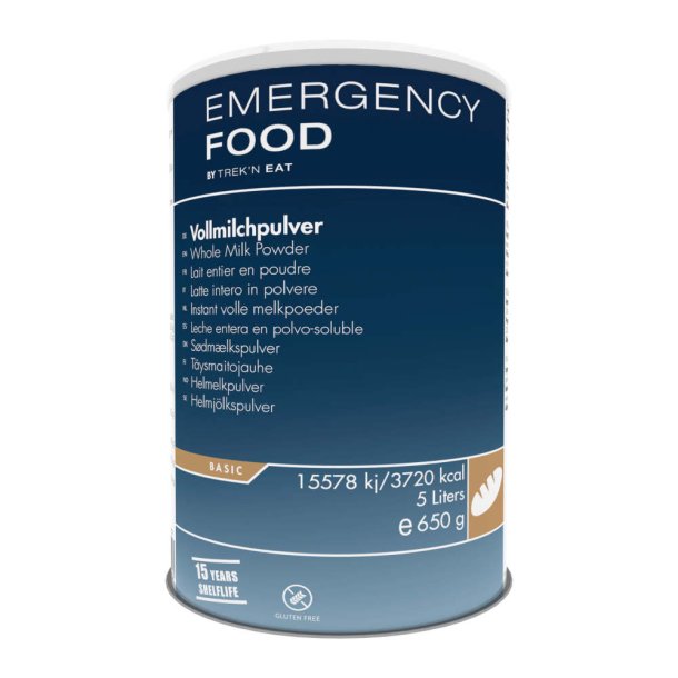 Trek'n Eat - Emergency Food Instant Sdmlkspulver, 5 Liter, 650g (15 rs holdbarhed)