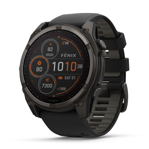 Garmin - Fenix 8 Sapphire Solar 51 mm Pebble Grey GPS Ur