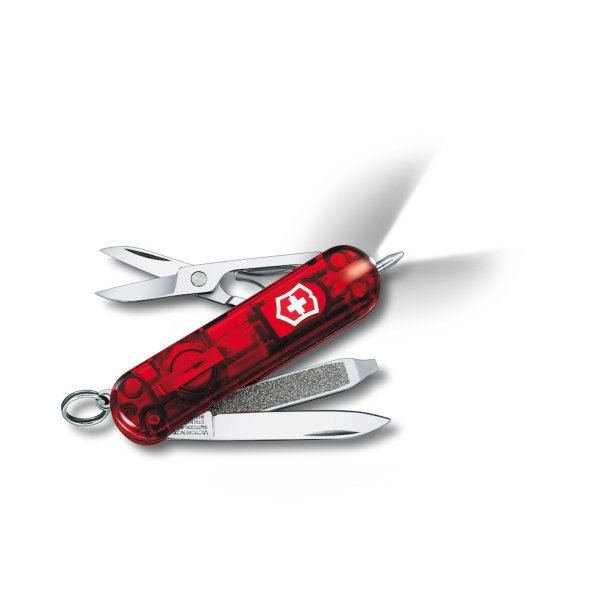 Victorinox - Signature Lite Schweizerkniv m. lygte 58mm Transparent