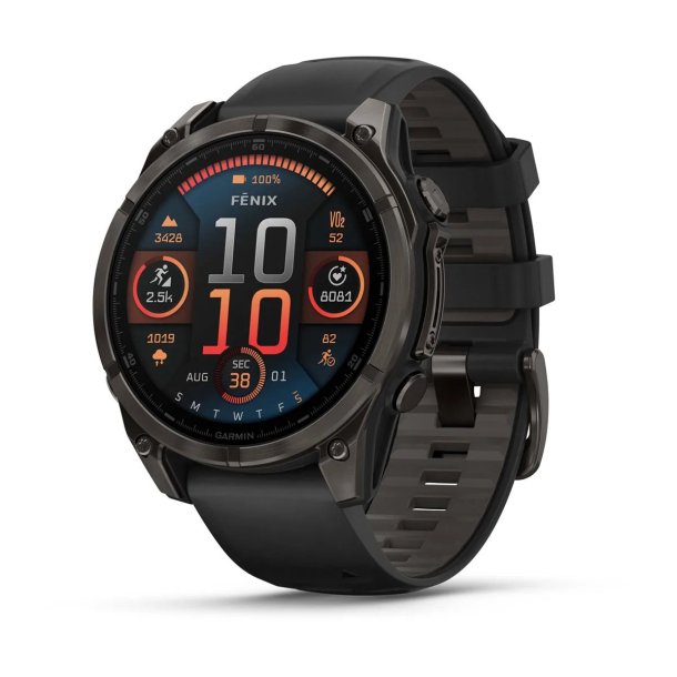 Garmin - Fenix 8 Amoled Smartwatch 47 mm Pebble Grey GPS Ur