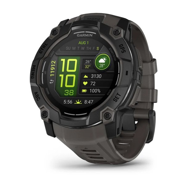 Garmin - Instinct 3 Amoled 50 mm Smartwatch // Sort/Charcoal